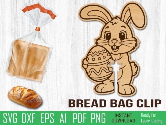 Bunny Bread Clip Laser Cut Svg for Spring Amp Projects