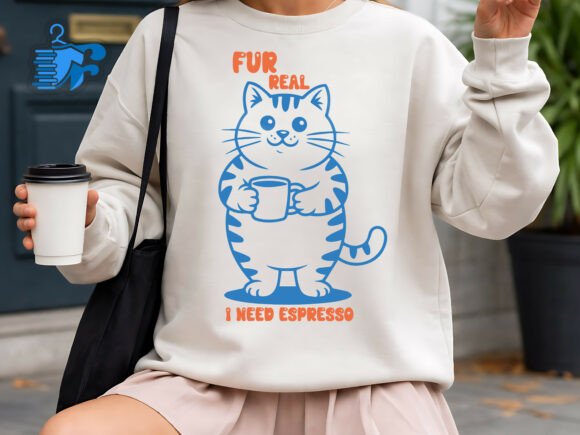 Cute Cat Coffee Lover Funny Embroidery Design Review