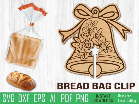 Easter Bell Bread Clip for Laser Cutting in Spring Amp Projects