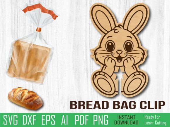 Excited Easter Bunny Bread Clip Laser Cutting for Spring Amp Projects