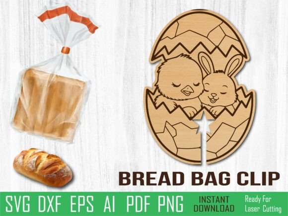 Friends Easter Bread Clip Laser Cut SVG for Home Decor