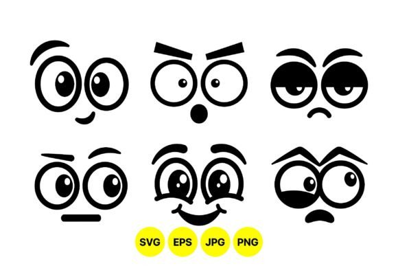 Funny Expression Eyes Clipart – Expressive Graphics for Blog and Website Design