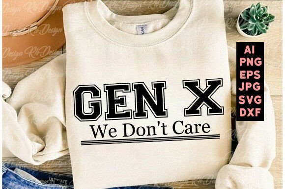 Funny Generation X Png for T-Shirt Designs and Graphics