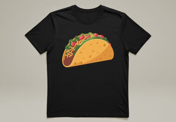 Funny Taco Food Graphic T-shirt Design