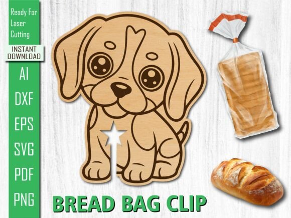 Laser Cut Dog Bread Clip for Other Art Amp Projects