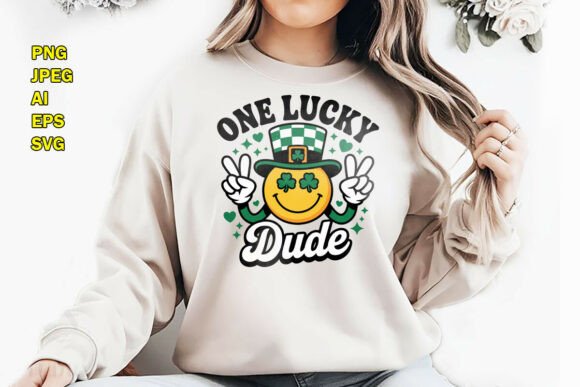 One Lucky Dude St Patricks Day T-Shirt Graphics