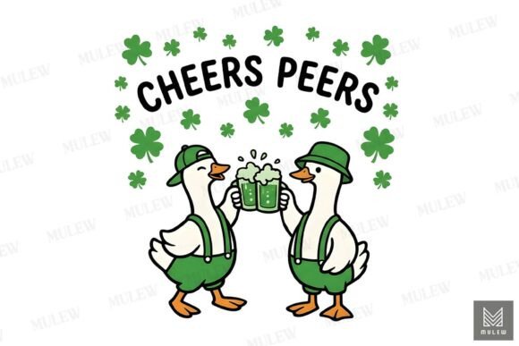 St.Patrick s Day Funny Goose Png Design for Branding and Marketing