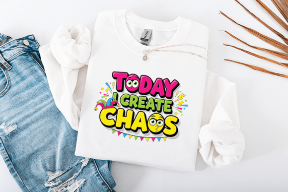 Today Create Chaos Funny Party Design Graphics for T-Shirt Designs