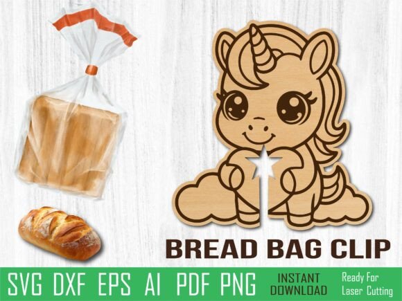 Unicorn Bread Clip Laser Cut Design Review